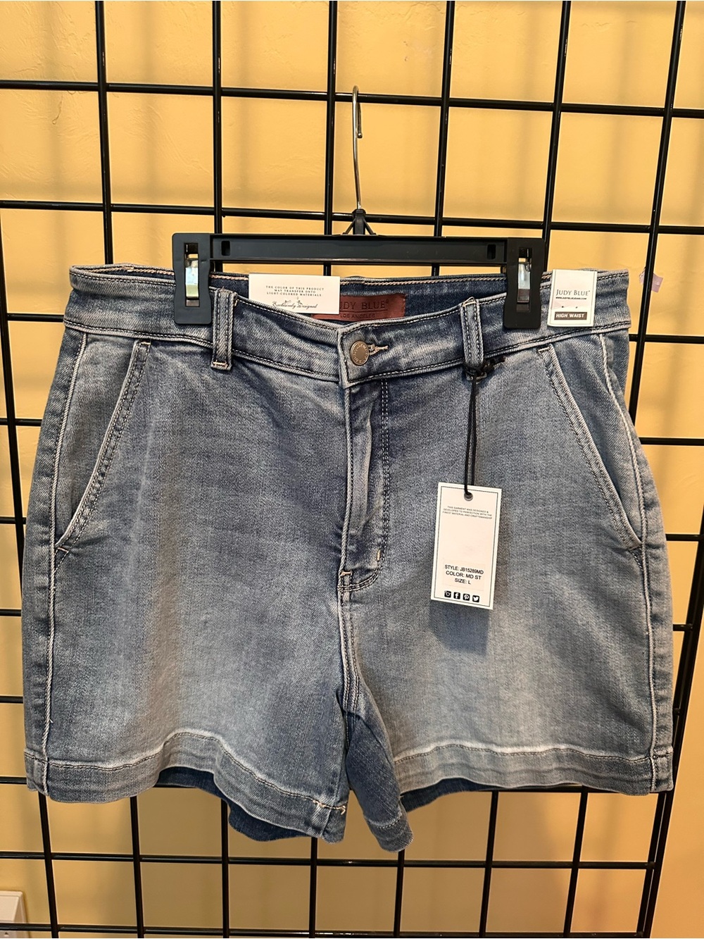 Judy Blue Light Wash High-Rise Denim Shorts